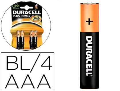 PILA DURACELL RECARGABLE AAA 750 MAH BLISTER DE 4 UNIDADES