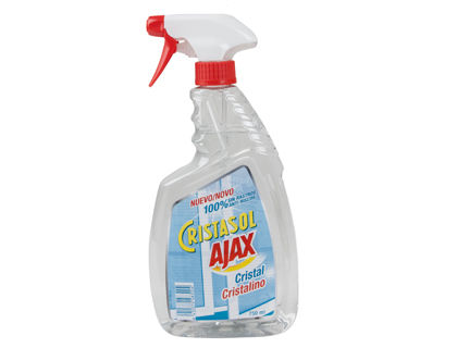 LIMPIACRISTALES LIQUIDO AJAX CRISTALINO CON PISTOLA PULVERIZADORA 750 ML