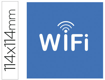 ETIQUETA ADHESIVA APLI DE SEALIZACION SIMBOLO WIFI 114X114 MM