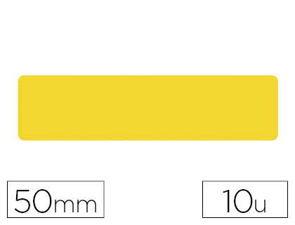 SIMBOLO ADHESIVO TARIFOLD PVC TIRA LONGITUDINAL DELIMITACION SUELO 50 MM AMARILLO PACK DE 10 UNIDADES